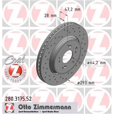 Brzdový kotúč ZIMMERMANN 280.3175.52