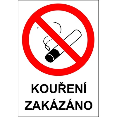 Walteco Kouření zakázáno (restaurace) 148x210mm, formát A5, samolepka , 20089