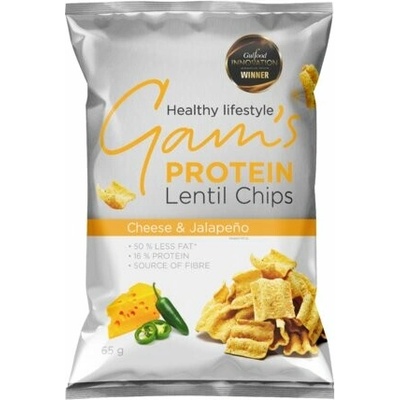 Gam's Proteín Lentil Chips Syr & Jalapeño 65 g
