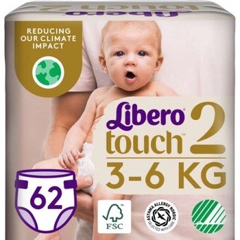 Libero Touch Jumbo nohavice 3-6 kg Newborn 2 62 ks