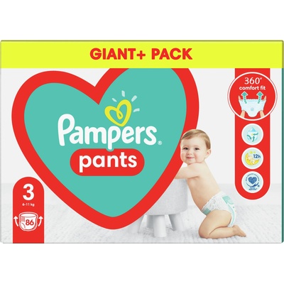 Pampers Бебешки пелени гащи - Pampers 3, 86 броя (1100004197)