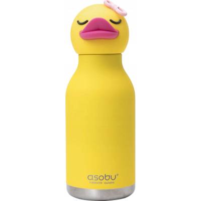 Asobu Bestie termoska láhev na pití pro děti se slámkou Kačenka 460 ml