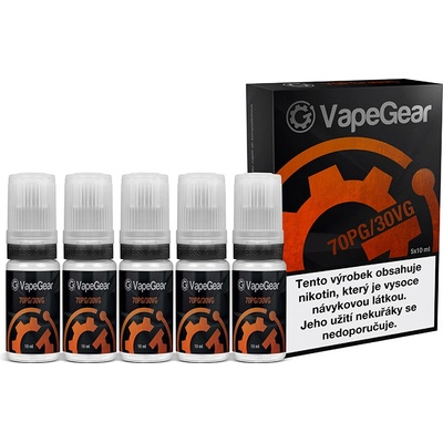 VapeGear nikotínová báza PG70/VG30 6mg 5x10ml