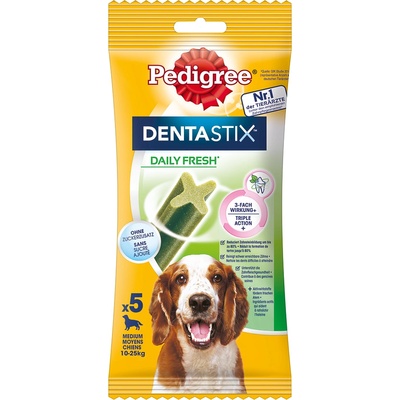 PEDIGREE 5 броя Fresh Daily Freshness Pedigree Dentastix, лакомство за средноголеми кучета