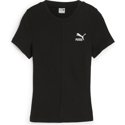 Puma CLASSICS RIBBED SLIM TEE W 626629-01 černé