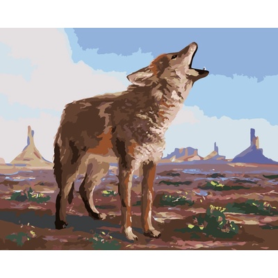 ZUTY Malování podle čísel VYJÍCÍ KOJOT D RUSTY RUST Rozměr 80 x 100 cm Rámování vypnuté plátno na rám