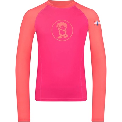 Trollkids Детска плажна тениска от ликра Trollkids Kid's Kvalvika Shirt Sport shirt - Bright Pink / Watermelon - размер 104 (EU) (704-1802-1013)
