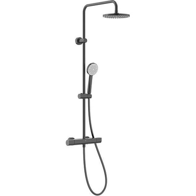 Roca Термостатна душ колона, EVEN-T, Round Brushed titanium black (A5A9A2ANM2)