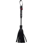 Rouge Leather Mini Flogger Black