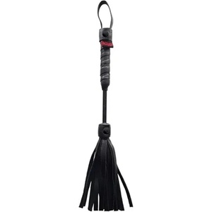 Rouge Leather Mini Flogger Black