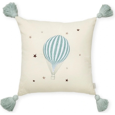 Cam Cam ApS Bavlnený vankúš s výšivkou Balloon 35x35