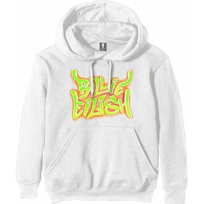 Billie Eilish Airbrush Flames Blohsh White Back Print