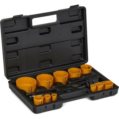 Sada dierových píl na drevo a kov 17 ks 19–76 mm + adaptér KD10758