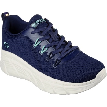 Skechers Дамски кецове на платформа Skechers Bobs B Flex Hi-Parallel Force Wedge Trainers Womens - Navy