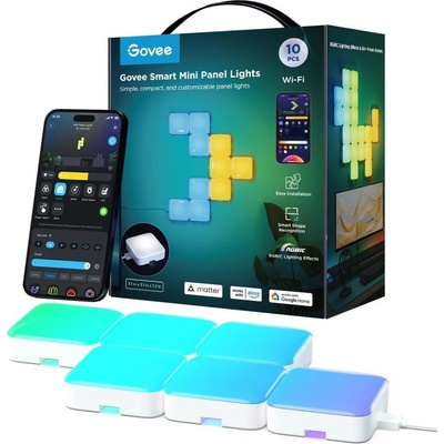 Govee - 10x Smart mini RGBIC panel Wi-Fi GV0066
