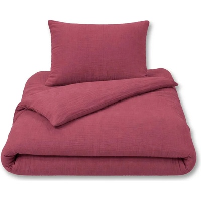 ESITO Luxusné detské mušelínové obliečky Ruby red 100 x 135 cm