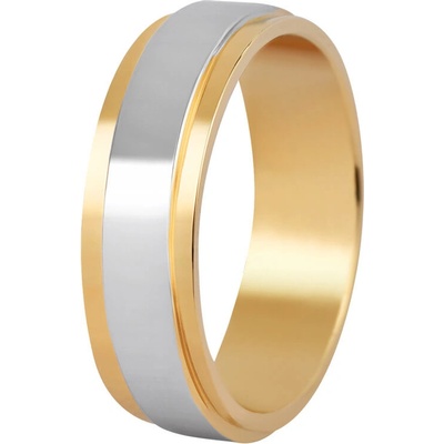 Beneto pánsky bicolor prsteň z ocele SPP05