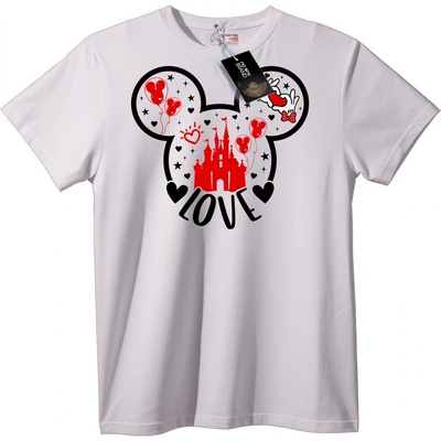 NOONEBRAND Тениска Mickey Mouse Castle - 6XL, Black