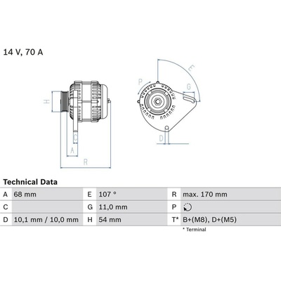 Generátor BOSCH 0 986 080 560 (0986080560)