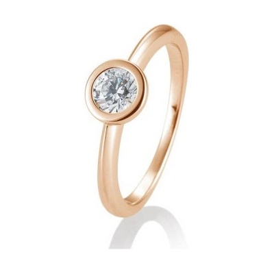 Sofia Diamonds prsteň z ružového zlata s diamantom BE41 85133 6 R