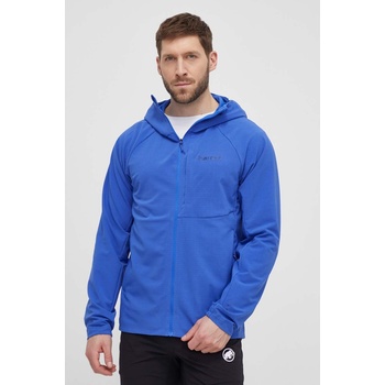 Marmot Спортен суичър Marmot Pinnacle DriClime Hoody в синьо с качулка с изчистен дизайн (M15385)