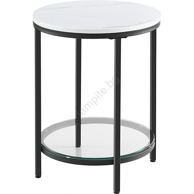 Euziel Странична масичка sid черна/бяла (ez0298)