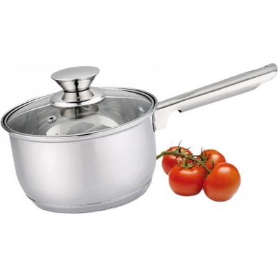 Rosberg Касерола с капак Rosberg R51210L16K, 2 литра, 16 см, Мерителна скала, Неръждаема стомана, Сребрист (R51210L16K)