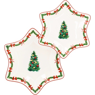 SILVERCREST Sada servírovacích talířů Dóza na cukroví hvězda 2 ks – Zboží Dáma