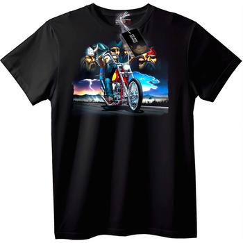 NOONEBRAND Тениска Легенди на Мотористите: Викинг, Каубой, Пират - 2XL, Black