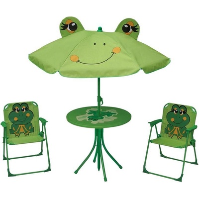Set LEQ MELISENDA Rana, žaba, slnečník 105 cm, stôl 50 cm, 2 stoličky