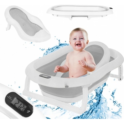 PRIMABOBO Skládací vanička PREMIUM pro dítě VELKÁ, teploměr, SEDAČKA – Zboží Dáma