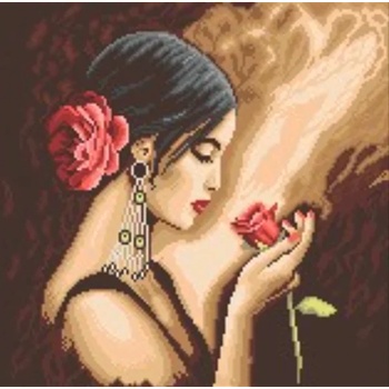 Image 1 of Казанлъшки гоблени Гоблен Жена с роза Puppets (Унгарски)