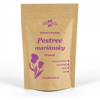 Natural Pestrec mariánsky 200 mg 60 veg. kapsúl