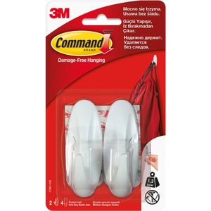 COMMAND ЗАКАЧАЛКА 3m command 2бр m max 1.35кг БЯЛА (3530030)