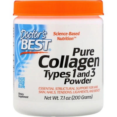 Doctor's Best Čistý kolagén typu 1 a 3 v prášku 200 g