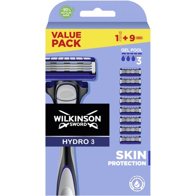 Wilkinson Sword Hydro 3 защита за кожата + 9 броя накрайници