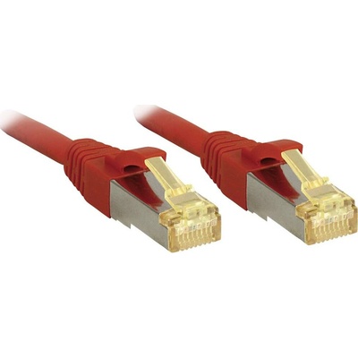 Lindy 47295 RJ45, CAT 6a (surový CAT 7), S/FTP, 3m, červený