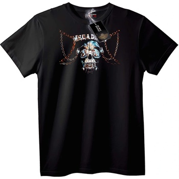 NOONEBRAND Тениска Метален skull верига - XL, White