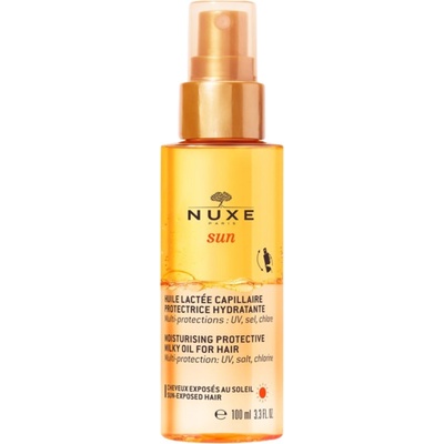 NUXE Sun Хидратиращо защитно млечно олио за коса, 100 ml