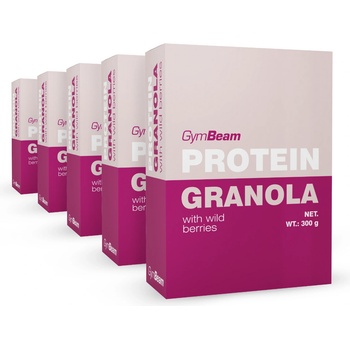 GymBeam Протеинова гранола с горски плодове 5 x 300 g