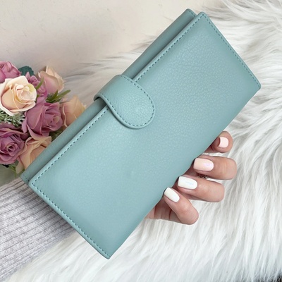 Портмоне Естествена кожа Light blue - Модел 1289