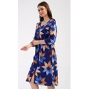 Dámské domácí šaty s tříčtvrtečním rukávem Sára tmavě modrá