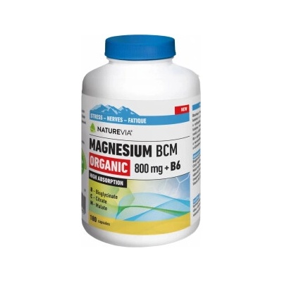 NatureVia Magnesium Organic BCM 800mg +B6 180 kapsúl