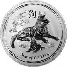 Lunar Strieborná minca Series II Year of the Dog 1 Kg