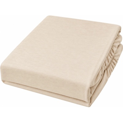 Posteloholici 1274775 Jersey prostěradlo Eira s gumou béžové 120x200