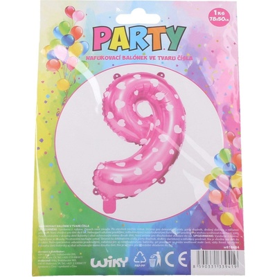 Wiky Nafukovací balónik číslo 9 dievčatá WKW818484akcia