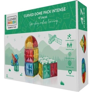 Cleverclixx Магнитен строителен комплект Опаковка извити куполи Intense 47 части (CLEVER_CC-1024)