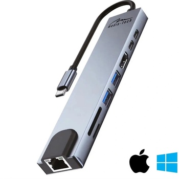 Media-Tech Media-tech usb ХЪБ 8 В 1 ГИГА lan ХЪБ mt5046 (mt5046)