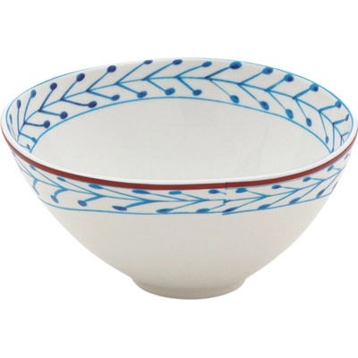 Seletti Miska Diesel Classics On Acid Fiory porcelán bílá modrá 12 cm