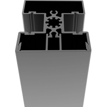 Set hliníkového plotového stĺpika a krycej lišty 50x60-925mm R7016